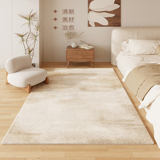Xuanjia Alfombra de dormitorio Alfombra de alfombra Estilo de crema de piso completo sin cuidado Casa de la sala de estar Manta espesada Siyi-12596 140cm*200 cm