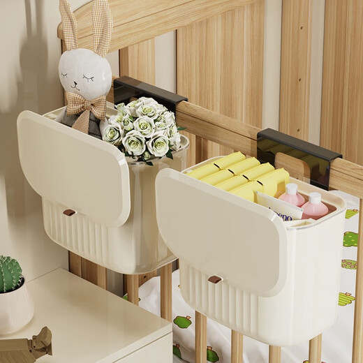 Yusenyi Cesta colgando colgantes Cabeza de pañales Baby Bating Box de almacenamiento Cuna de almacenamiento Bolsa de almacenamiento Bolsa de almacenamiento Camiseta Se puede pegar y se puede colgar dentro de los 3 cm