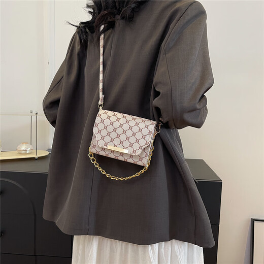 Bags for women 2025 new commuter crossbody bag women's bag high-end texture versatile shoulder bag plaid fashion women's bag white