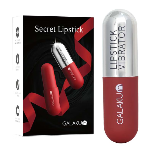 Capsule vibrator remote control vibrator student toy GALAKU capsule lipstick AI version burgundy