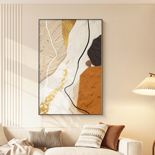 Long time no see living room decorative painting modern simple large floor-to-ceiling mural light luxury abstract high-end sofa background wall hanging painting