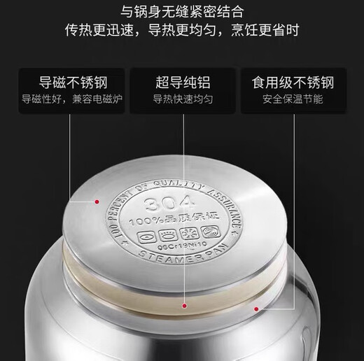 
YWZR304 stainless steel small soup pot thickened composite bottom baby food small cooking pot hot milk pot cooking instant noodles student pot multi-use food pot 2 16cm 694ml