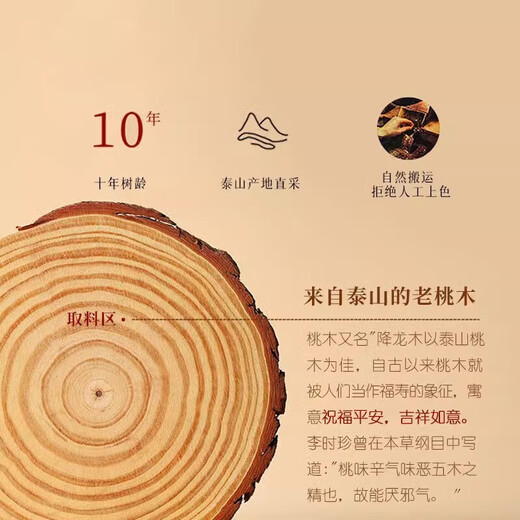 Hongliangyuan old peach wood bracelet wooden rosary bead play bracelet for men and women's birth year new Chinese style beads transfer gift 15MM