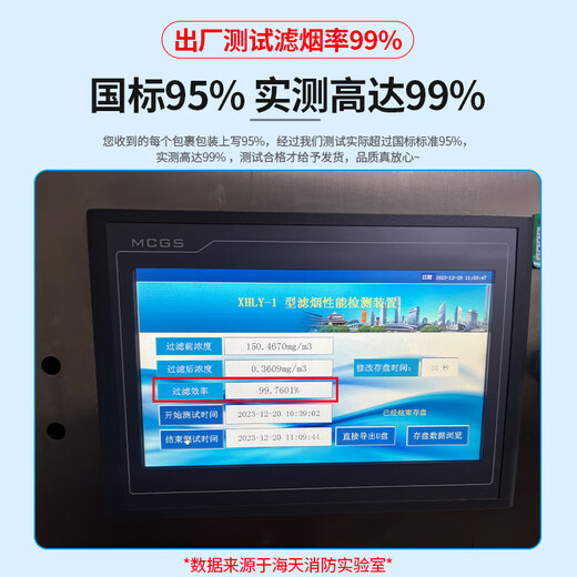 Haitian firefighting mask anti-virus, anti-smoke and fire-proof mask for home, hotel, hotel, 3C escape filter self-rescue respirator