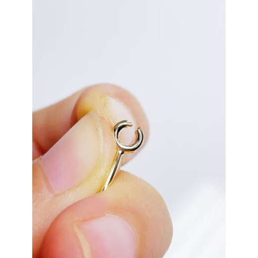 QUAMER universal buckle ear hook earrings plated 18K gold earrings diy accessories earrings niche design universal versatile pair of round earrings universal buckle - gold color (plated