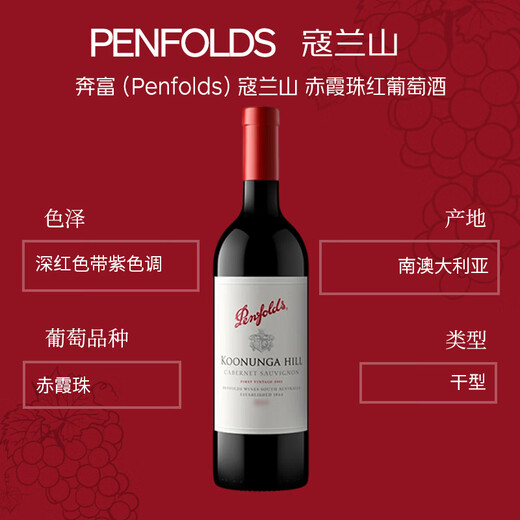 Penfolds Cabernet Sauvignon Trockener Rotwein Originalflasche importiert 750 ml*6 Stück Holz [Australische Version]