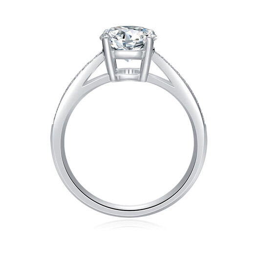 AVHE white platinum four-prong cultured diamond ring platinum carat diamond ring wedding proposal gift Chinese Valentine's Day diamond ring platinum diamond ring-1 carat D color VVS main diamond