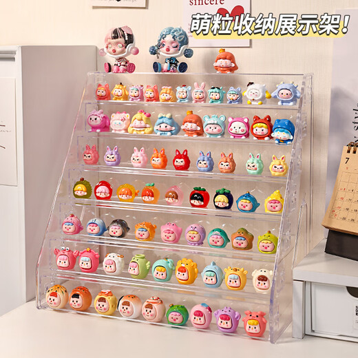 MPPMCK cutesy storage box display box mini toy blind box storage rack small ornaments display rack acrylic transparent single layer cutesy storage rack only 1 grid 1*1*1cm