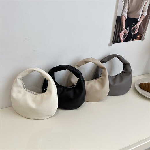Dadong Nischendesign Frauenbag 2025 Neue weiche Leder Textur Cloud Handtasche Knödelbeutel Einfacher Mode -Handtaschen -Tasche grau