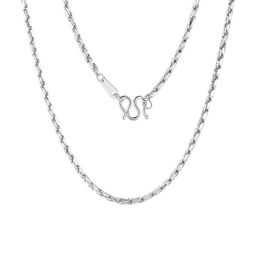 Cuihua pt950 platinum hemp rope platinum necklace simple and versatile clavicle chain as a birthday gift for girlfriend and wife, about 19g