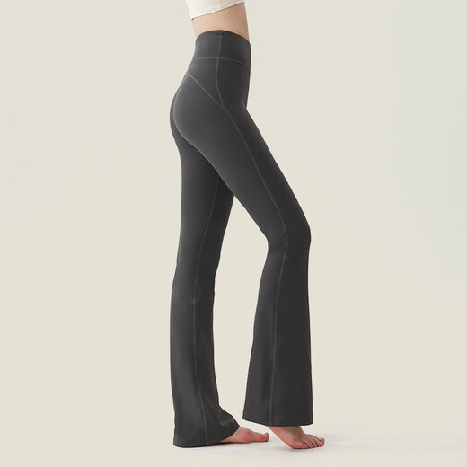 Oeing Ketu Yoga Hosen hohe Taille, die Sport und Fitness-Weitbeinhose Spring 2025 neuer Yoga-Anzug außerhalb des Verschleißes Micro-Tag-Frauen Schwarz kleiner Version KZ5009 S