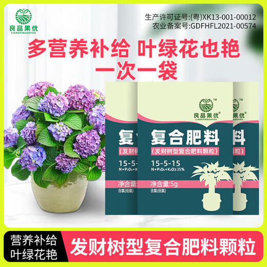 Money tree type compound fertilizer for rooting and strong seedlings, shiny leaves for potted plants, organic granular nutritional slow-release low chlorine fertilizer, 20 packs, individually packaged - with trial pack