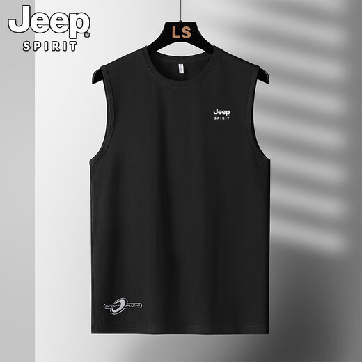 Jeep Spirit Jeep Жилет мужская летняя тонкая чистая хлопчатобумажная фитнеса.
