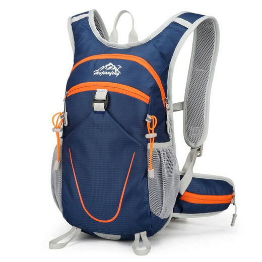 Nimense lightweight backpack cross-country running backpack bicycle hydration bag waterproof outdoor mountaineering bag hiking bag XYW2404 black with light blue L29W14H48