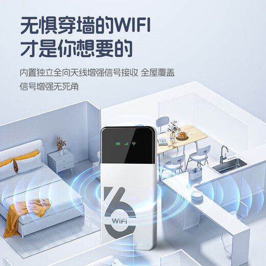 Shengdie portable wifi6 card-free mobile portable wifi triple network universal unlimited network card portable 4g3 Internet router wireless wifi universal traffic 2025 mobile supreme enjoyment version 6000 mAh large battery ultra-long battery life of 48 hours