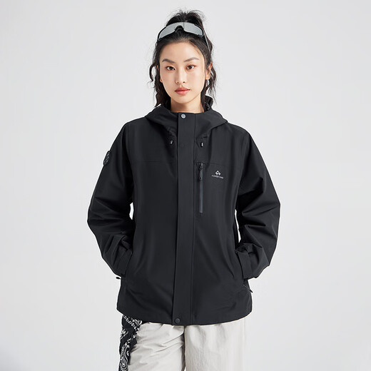 拓路者【青鸟】冲锋衣硬壳女三合一户外防风防水外套登山服情侣透气夹克 芍药粉撞色 丨抓绒两件套 L