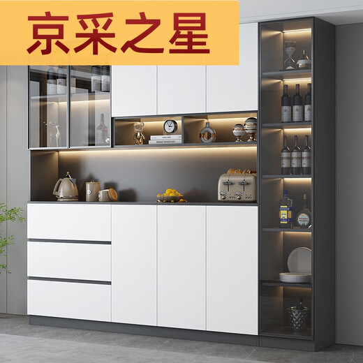 咏幻餐边柜靠墙一体客厅酒柜储物柜现代简约餐厅厨房收纳储物柜茶水柜 款式15280*40*220上楼包安装