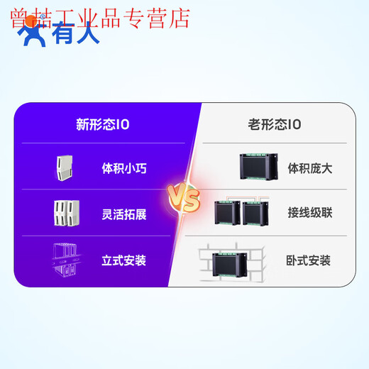 Yue Changsheng IO controller RS485 serial port relay acquisition module building block gateway Modbus RTU human IO 8DI (USR-IO8000)