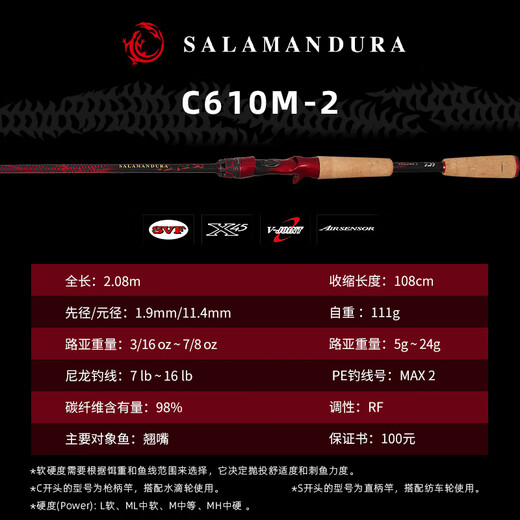 达亿瓦（DAIWA)22/25款DAIWA达瓦火蜥蜴路亚竿远投直柄枪柄溪流轻量泛用竿达亿瓦 lxb枪柄两节 682m