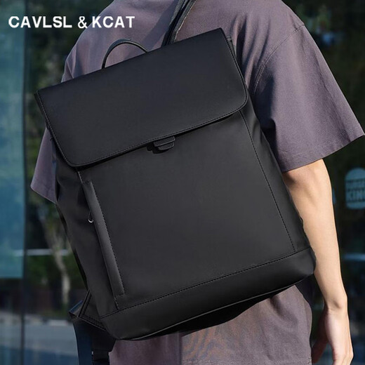 Mochila Cavlslkcat mochila para hombres mochila comercial Computer Bag de viajes de viajes Bolsa de viajes High School College Bag Black 15 pulgadas 32*11*42cm