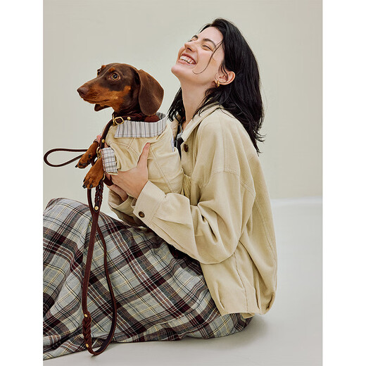 InMAN (INMAN) retro corduroy Bath style flower bud jacket 2025 autumn women's new casual and versatile loose top Pear Blossom M