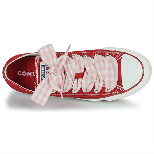 Converse Women's Shoes Sports Canvas Shoes Teen Lace-up Low Top Breathable Balloon Shoes Red Spring and Summer 2025 New A13662C Red 41