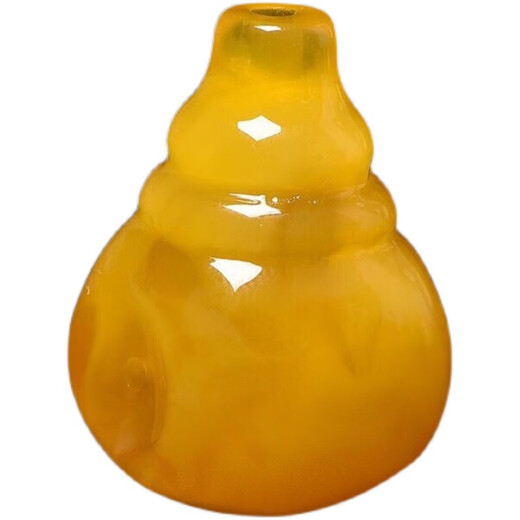 DL 1998 Fat Donglai same style chicken oil yellow beeswax three-way beeswax three-way integrated Buddha head chicken oil yellow old wax amber with pearl gold 12mm beeswax three-way 1 piece