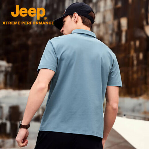 
Jeep quick-drying polo shirt men's UPF40+ sun protection short-sleeved T-shirt men's outdoor lapel quick-drying clothes 9905 brand black S