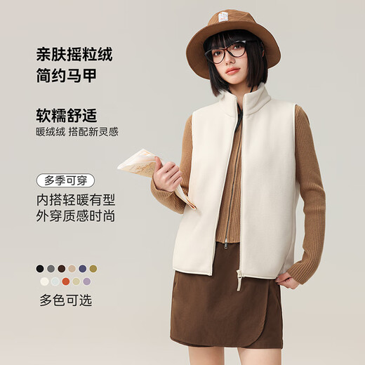 Flying in the Snow Polar Fleece Vest Women's 2025 Autumn and Winter New Couple Stand Collar Thickened Fleece Vest Mickey Color L170