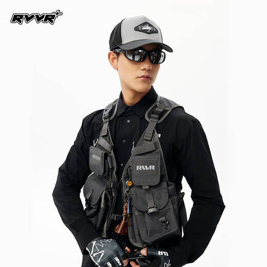 RVVRRVVR New Stream Walker Vest Luya Fishing Vest Outdoor Multifunctional Breathable Stream Wild Fishing Men's Vest Mountain Stream Green One Size