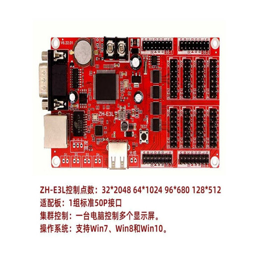 AVIC control card ZH-E3L network port U disk serial communication LED advertising character display motherboard ZH-E ZH-E3L