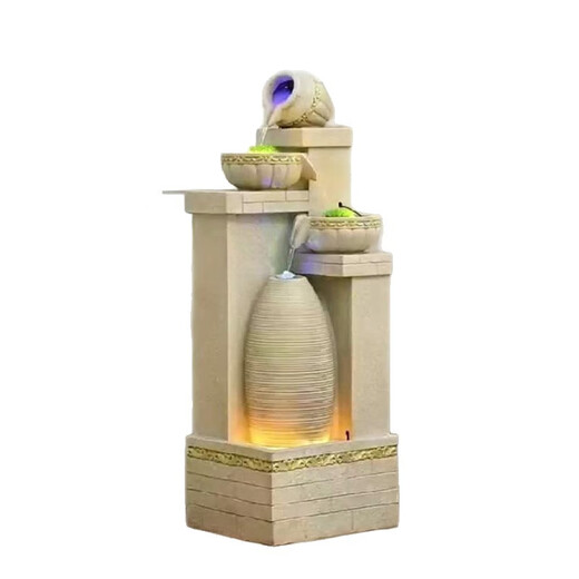 Creativo de estilo europeo Feng shui bola que fluye adornos de la fuente de agua en el hogar sala de estar balcón de entrada decoración 6624