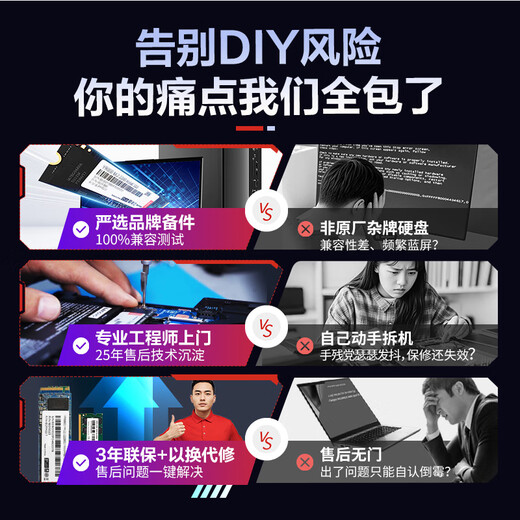 JDIY door-to-door laptop installation, hard drive upgrade and modification, 1T gaming version-SZ