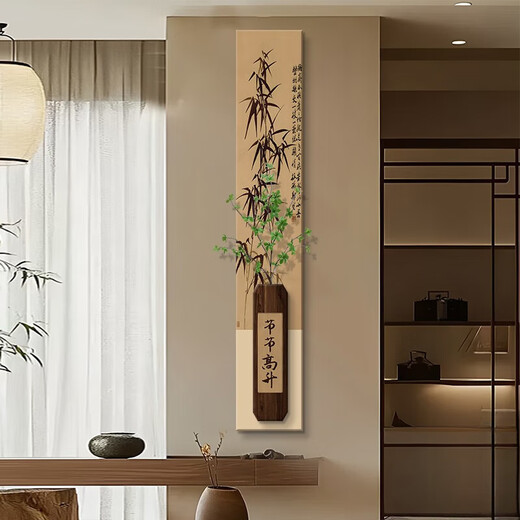 The paintings hanging on the entrance door are facing the medieval style of the new Chinese decorative paintings 2025 new Song Dynasty aesthetics BY6623+BY6624 35*210CM double layered three-dimensional frameless painting +LE