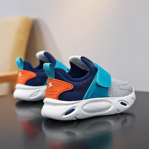 Children's shoes, boys' sneakers, breathable mesh, summer new style 2025 fashionable and versatile set of girls' running shoes LYL9765A gray and blue moon double net 37 shoe length 23.5cm