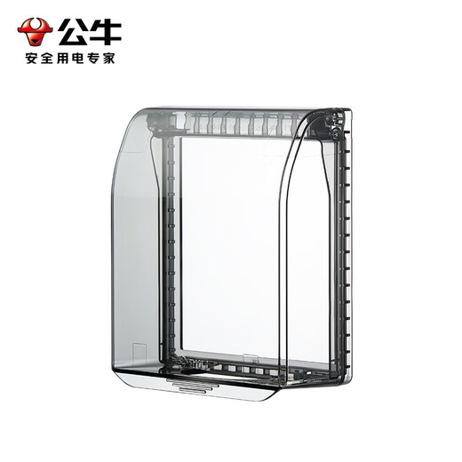 BULL punch-free socket waterproof box integrated household wall panel protective cover bathroom bathroom adhesive splash-proof box black pressure-resistant and flame-retardant ten-hole socket + adhesive waterproof box kitchen oil-proof balcony dust-proof special power box cover