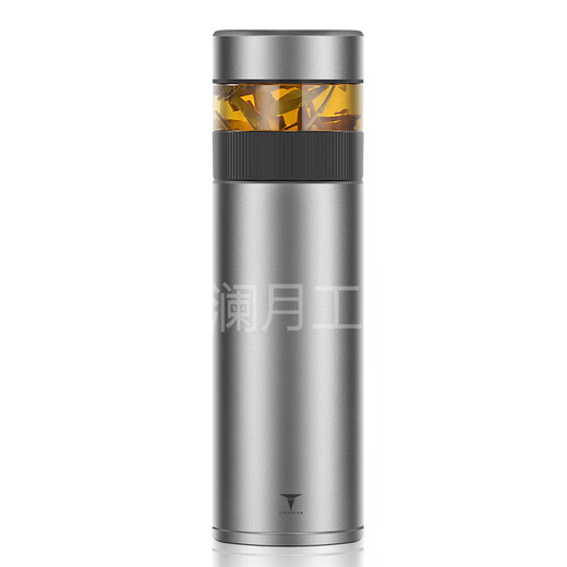 EATKM轻奢品牌纯钛保温杯男士钛合金水杯茶水分离泡茶杯智能便携可定制 茶水分离-500ML【温显款】