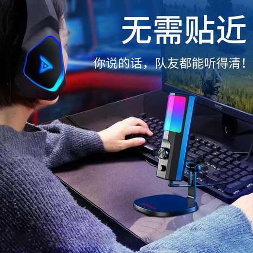 Taidu TSP205 desktop microphone computer anchor live broadcast microphone special noise reduction conference recording voice e-sports game USB condenser microphone desktop laptop karaoke online class Type-c version 205 computer mobile phone universal + monitoring headphones