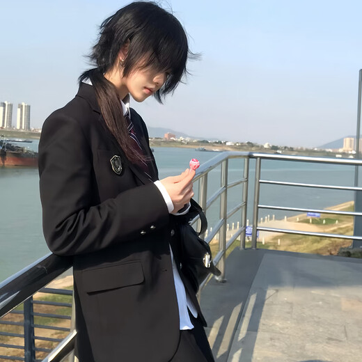 Tokyo Shiki DK uniforms for boys original school casual suits full set of college style blazers for couples Tokyo Shiki suit + trousers + shirt with free badge trouser chain tie L