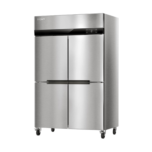 Haier commercial refrigerator, kitchen two-door/four-door vertical freezer, hotel restaurant stainless steel large-capacity freezer, hotel canteen back kitchen quick-freezing tray cabinet SLT-1026D4W air-cooled, frost-free, four doors, fully frozen