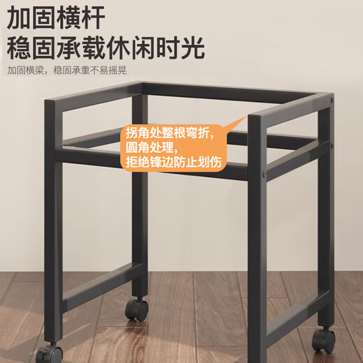 Zhuobo coffee table small table tea table mahjong table side table sofa side table storage rack tea cabinet CJ03 double layer black walnut color