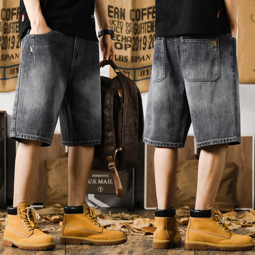 Rankdavid Light Luxus Neue Brand American Casual Retro Shorts Herren Sommer Lose großer Größe 2025 Neuem Stil Gebraucht 9926 Blau 28