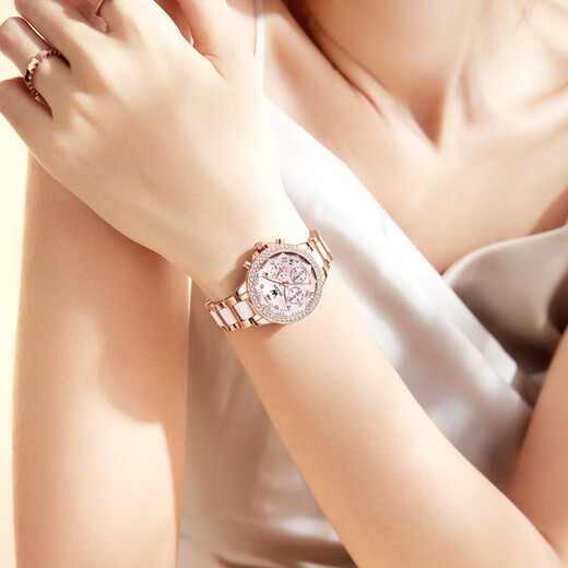 OLEVS Swiss Certified Brand Watch Women's Luminous Waterproof Quartz Women's National Watch Business Light Luxury New Year's Gift for Your Lover