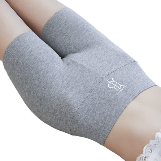 [Reines Baumwoll] Damen-Sicherheitshose Sommer Dünne große Bauchbauchbauch-Leggings Grau L [120-170jin [Jin entspricht 0,5 kg]]]