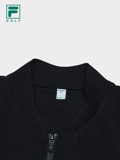 FILA men's woven jacket 2025 summer new golf sports simple base top dark black-BK L 175/96A/L