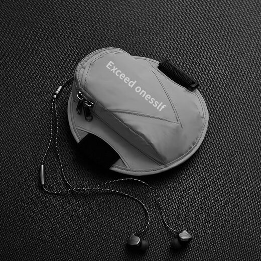 Running mobile phone arm bag, sports mobile phone arm bag, personalized large-capacity leisure fitness cycling arm wrist bag, dark blue, reflective warning/breathable and waterproof