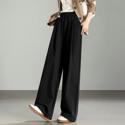Demana [Sauveur à pattes] Automne Oxygène Panton de coton pur taille élastique Cachette de chair de couleur Petit tempérament Pantalon décontracté pour femmes