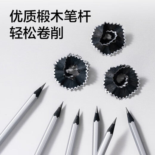 Deli 10 hb small silver tige hexagonale tige neweseat crayon crayon crayon en bois noir sketch sketch dessin crayon crayon écriture cadeau ns753-hb