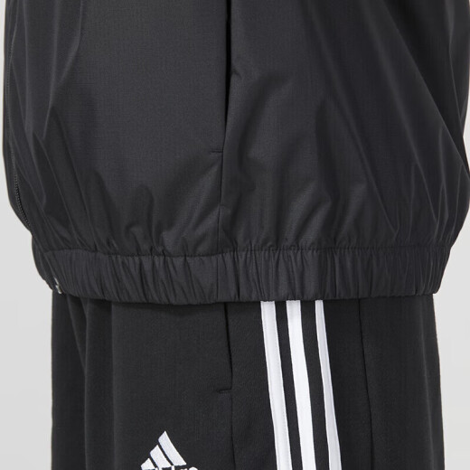 阿迪达斯 （adidas）阿迪达斯梭织连帽夹克男春季运动服休闲跑步外套IB0384 IB0384/松紧袖口/三条纹 S