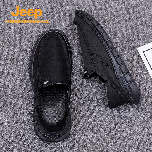 Jeep (Jeep) Altes Peking -Stoffschuhe Herren Sommer Trendy Vielseitige Leinwandschuhe Herren faul lässige Schuhe atmungsaktive trendige Schuhe YS9901 Green/Flaggschiff offizielles Geschäft 39 39